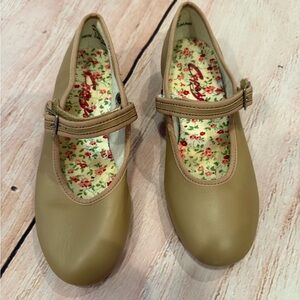 Kids Girls Capezio Tan Mary Jane Tap Shoe Child Sz 1.5 Dance